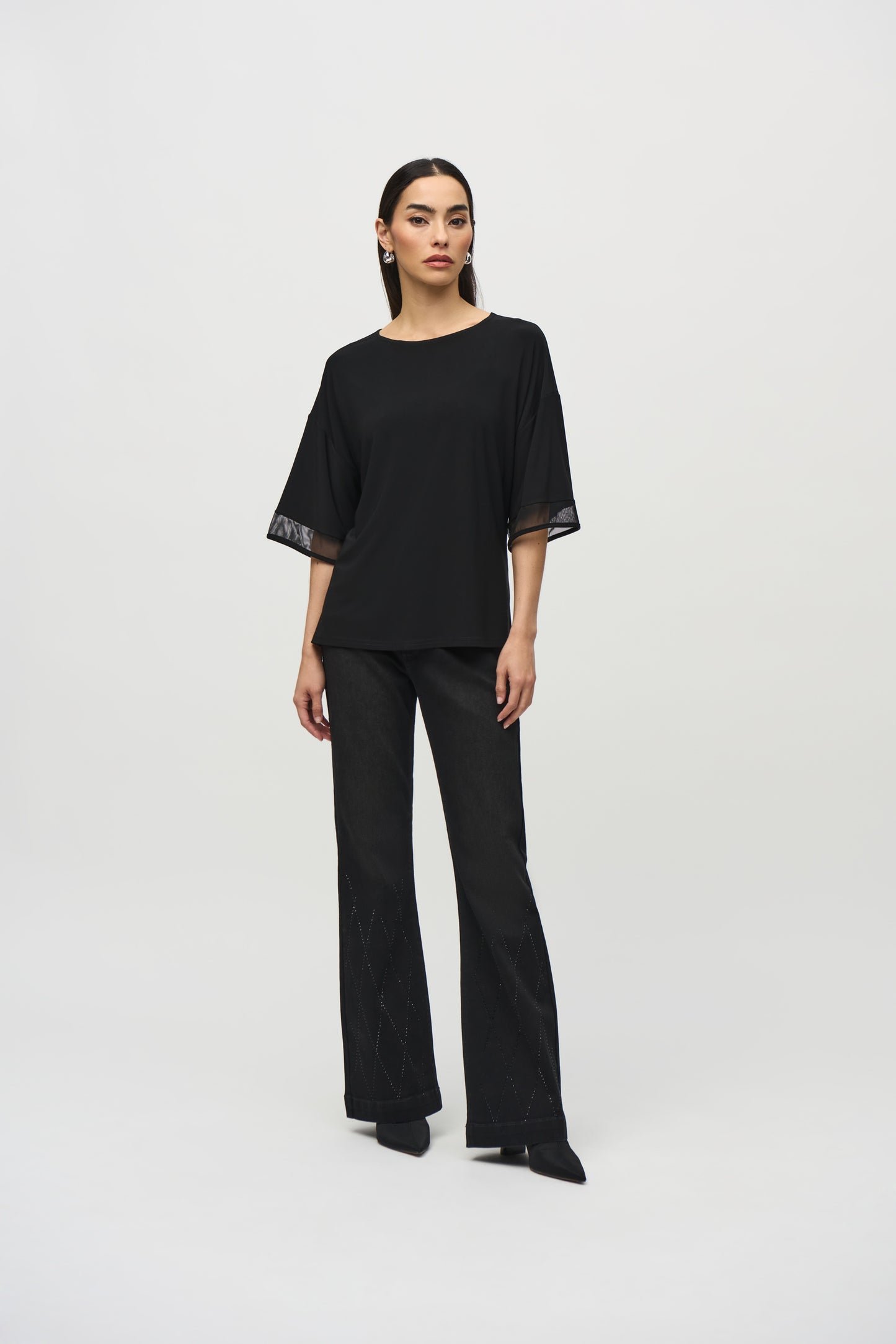 Joseph Ribkoff Winter  2024-244109-3229-Top-Lipstick Red - The Coach Pyramids