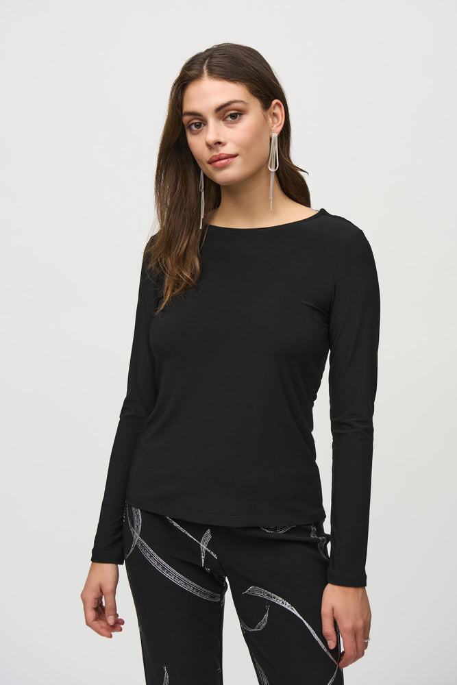 Joseph Ribkoff Winter  2024-244113-11-Top-Black