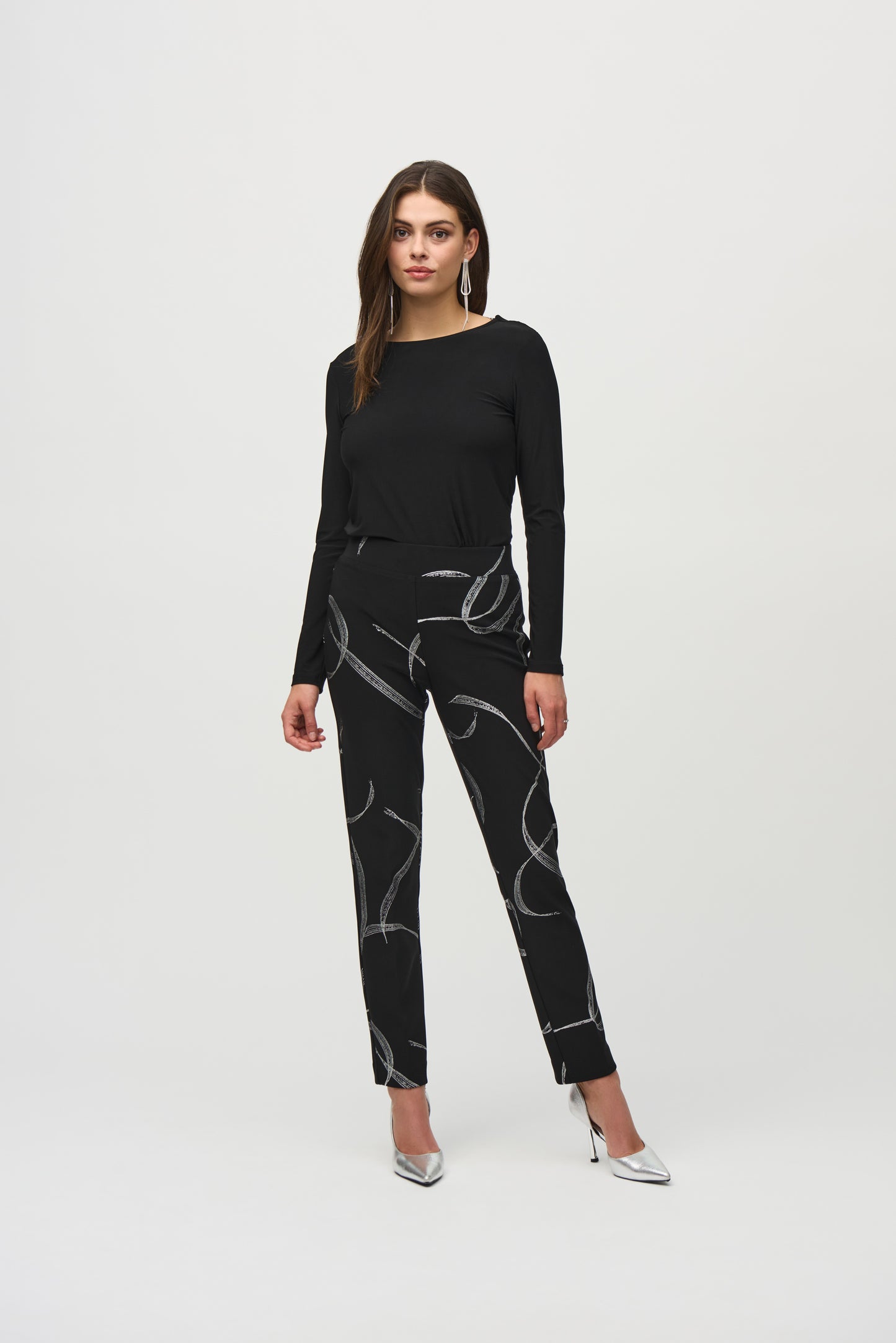 Joseph Ribkoff Winter  2024-244113-11-Top-Black - The Coach Pyramids