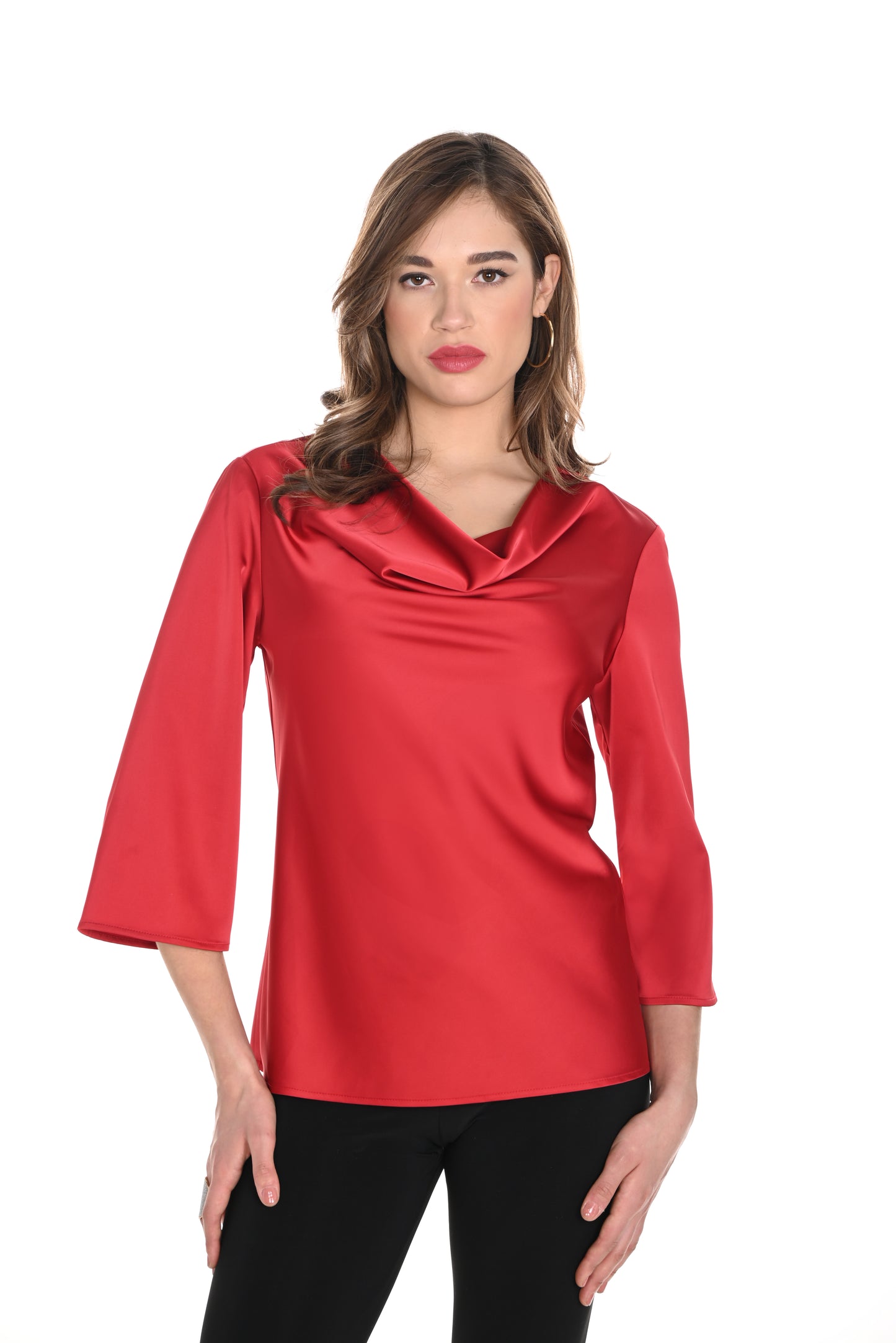 Frank Lyman Fall 2024-244125-Woven Top-Black - The Coach Pyramids