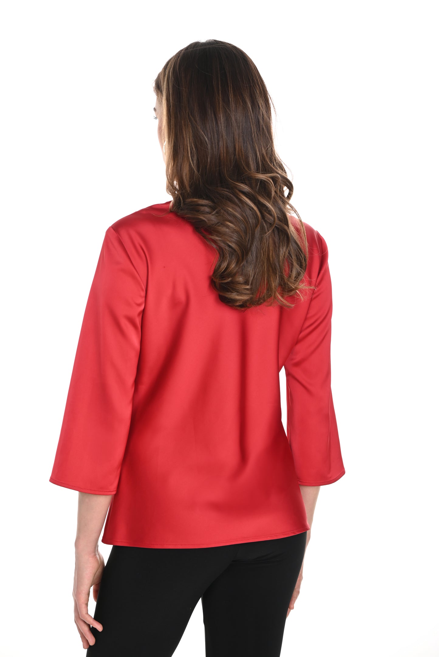 Frank Lyman Fall 2024-244125-Woven Top-Black - The Coach Pyramids