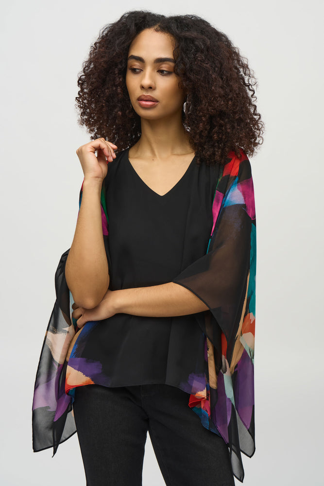 Joseph Ribkoff Winter  2024-244174-178-Top-Black/Multi