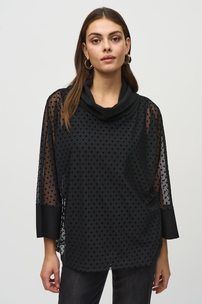 Joseph Ribkoff Winter  2024-244178-11-Top-Black