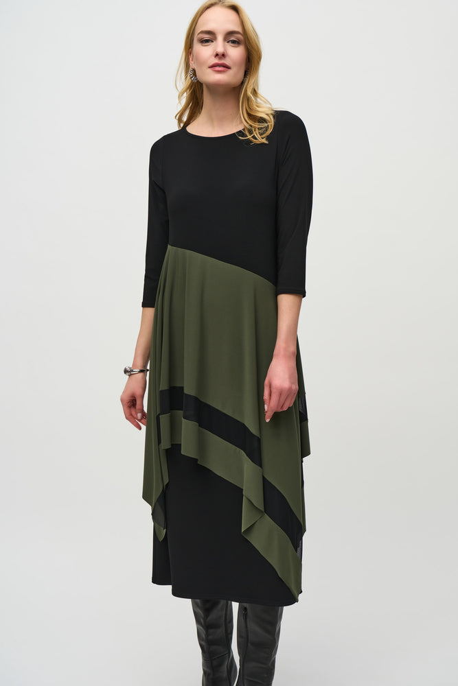 Joseph Ribkoff Winter  2024-244186-4294-Dress-Black/Iguana