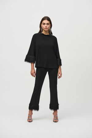 Joseph Ribkoff Winter  2024-244195-11-Top-Black