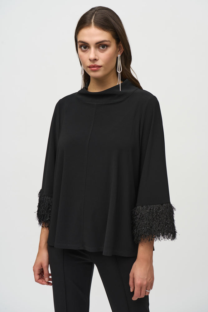 Joseph Ribkoff Winter  2024-244195-11-Top-Black