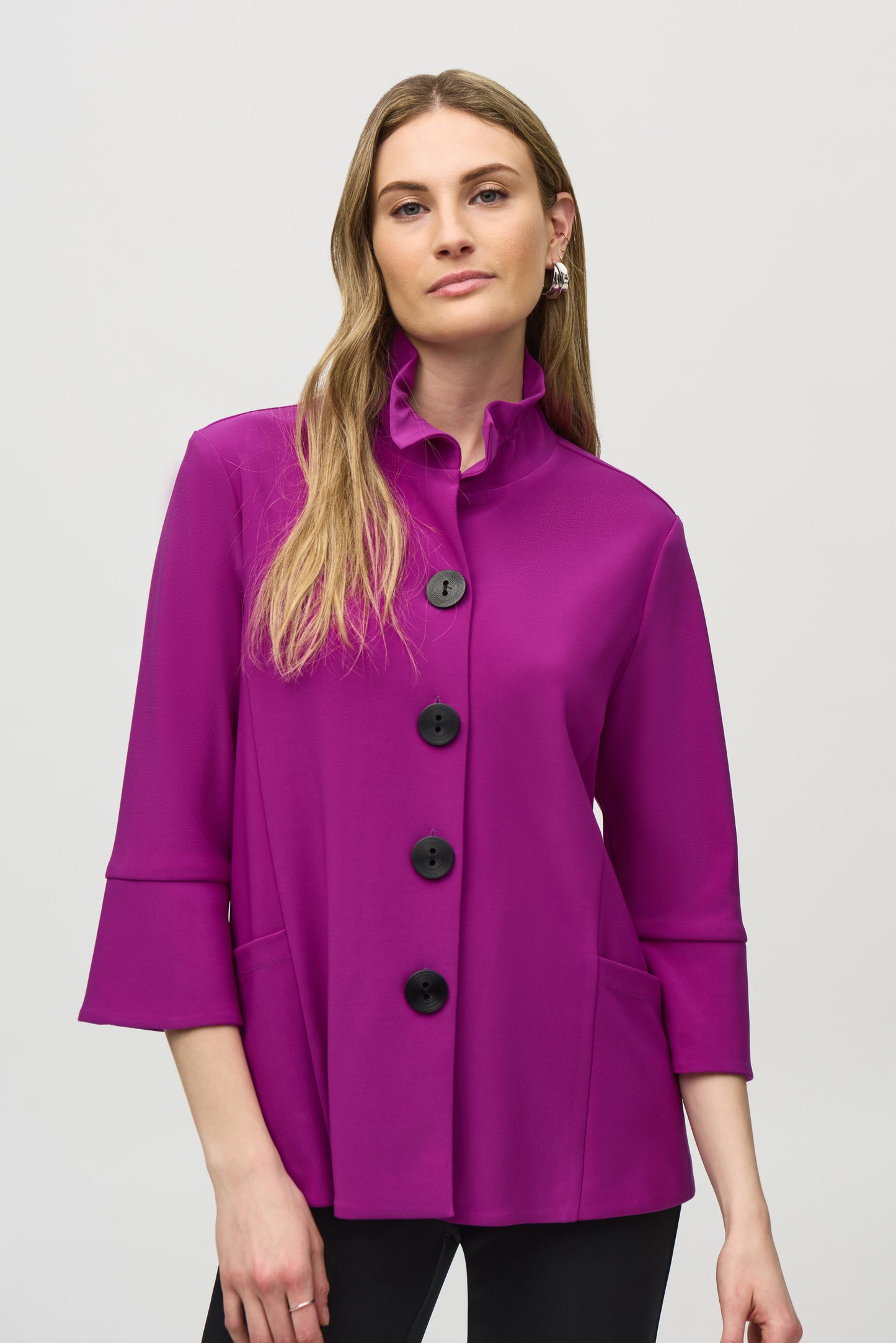 Joseph Ribkoff Winter  2024-244196-3229-Jacket-Lipstick Red - The Coach Pyramids