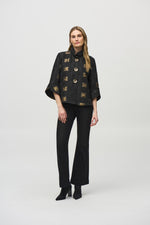 Joseph Ribkoff Winter  2024-244205-275-Jacket-Black/Gold