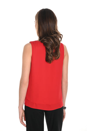 Frank Lyman Fall 2024-244252-Woven Top-Tomato