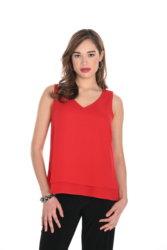 Frank Lyman Fall 2024-244252-Woven Top-Tomato