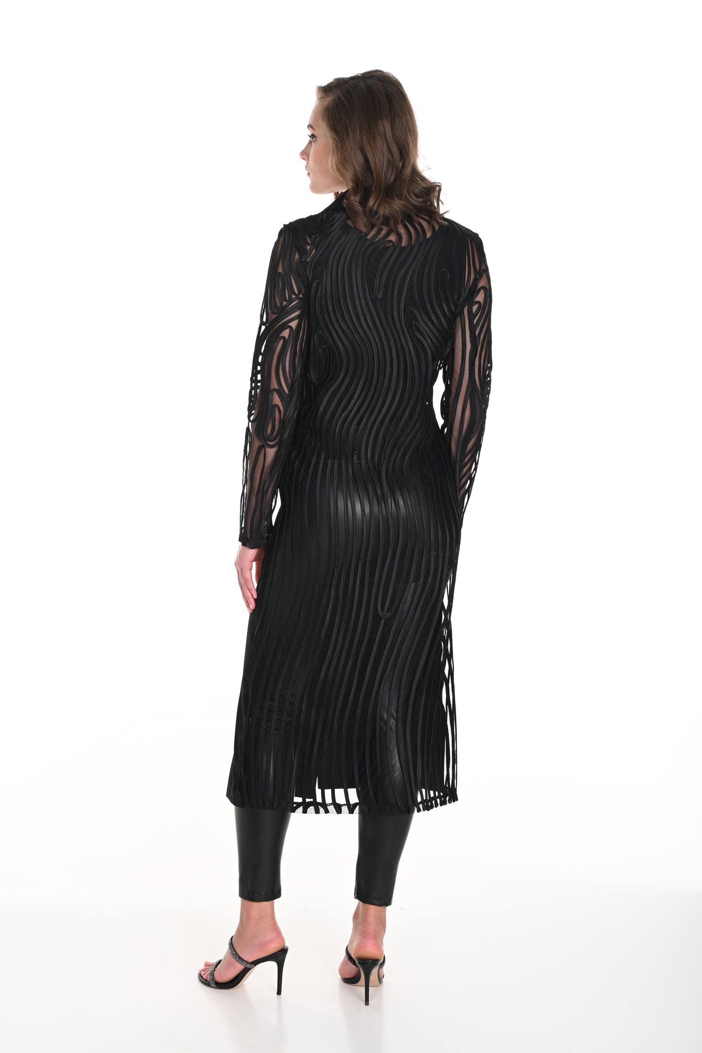 Frank Lyman Fall 2024-244636U-Woven Jacket-Black - The Coach Pyramids