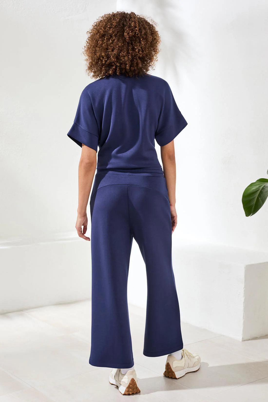 Tribal Pull On Capri W/Drawcord-2447O-3068-Jet Blue - The Coach Pyramids