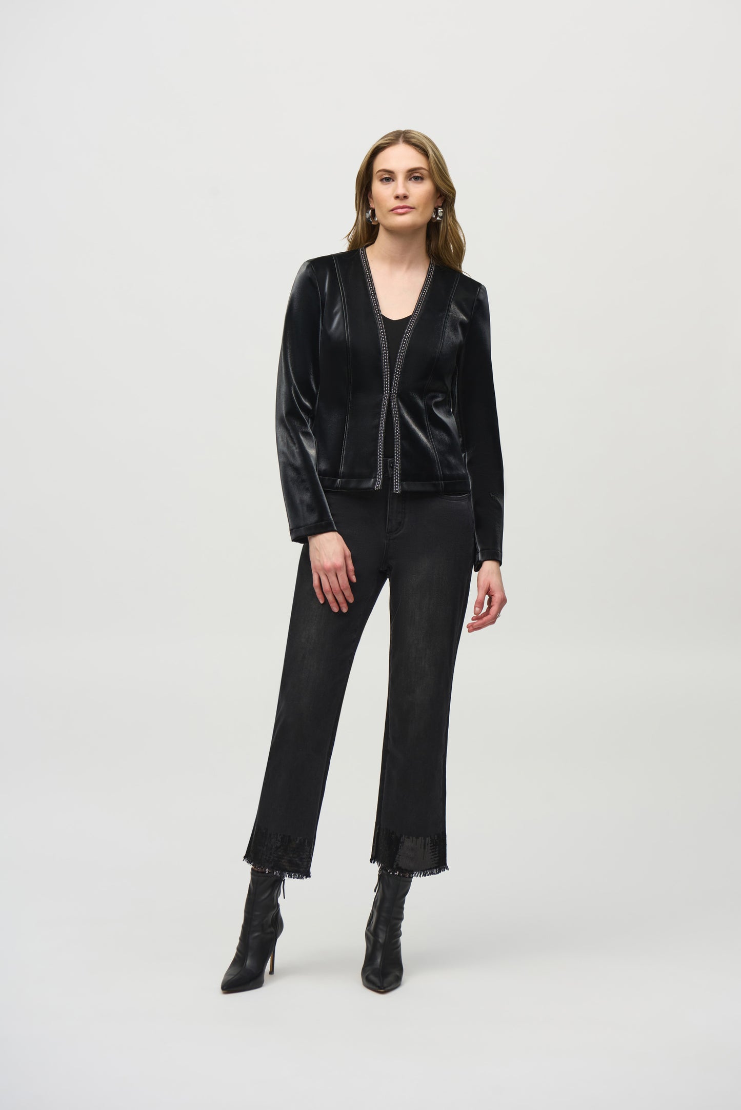 Joseph Ribkoff Winter  2024-244905-11-Jacket-Black - The Coach Pyramids