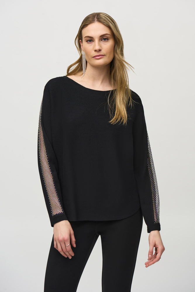 Joseph Ribkoff Winter  2024-244910-11-Top-Black