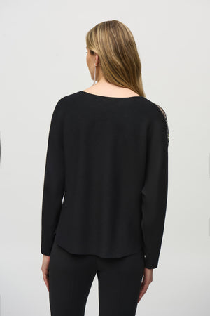 Joseph Ribkoff Winter  2024-244910-11-Top-Black