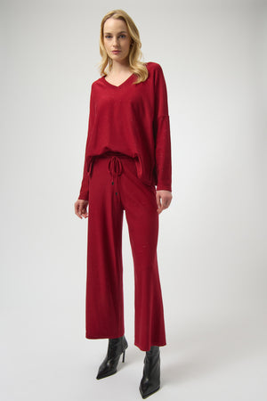 Joseph Ribkoff Winter 2025-244922F25-4435-Pant-Deep Cherry - The Coach Pyramids