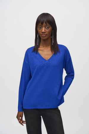 Joseph Ribkoff Winter  2024-244923-2922-Top-Royal Sapphire