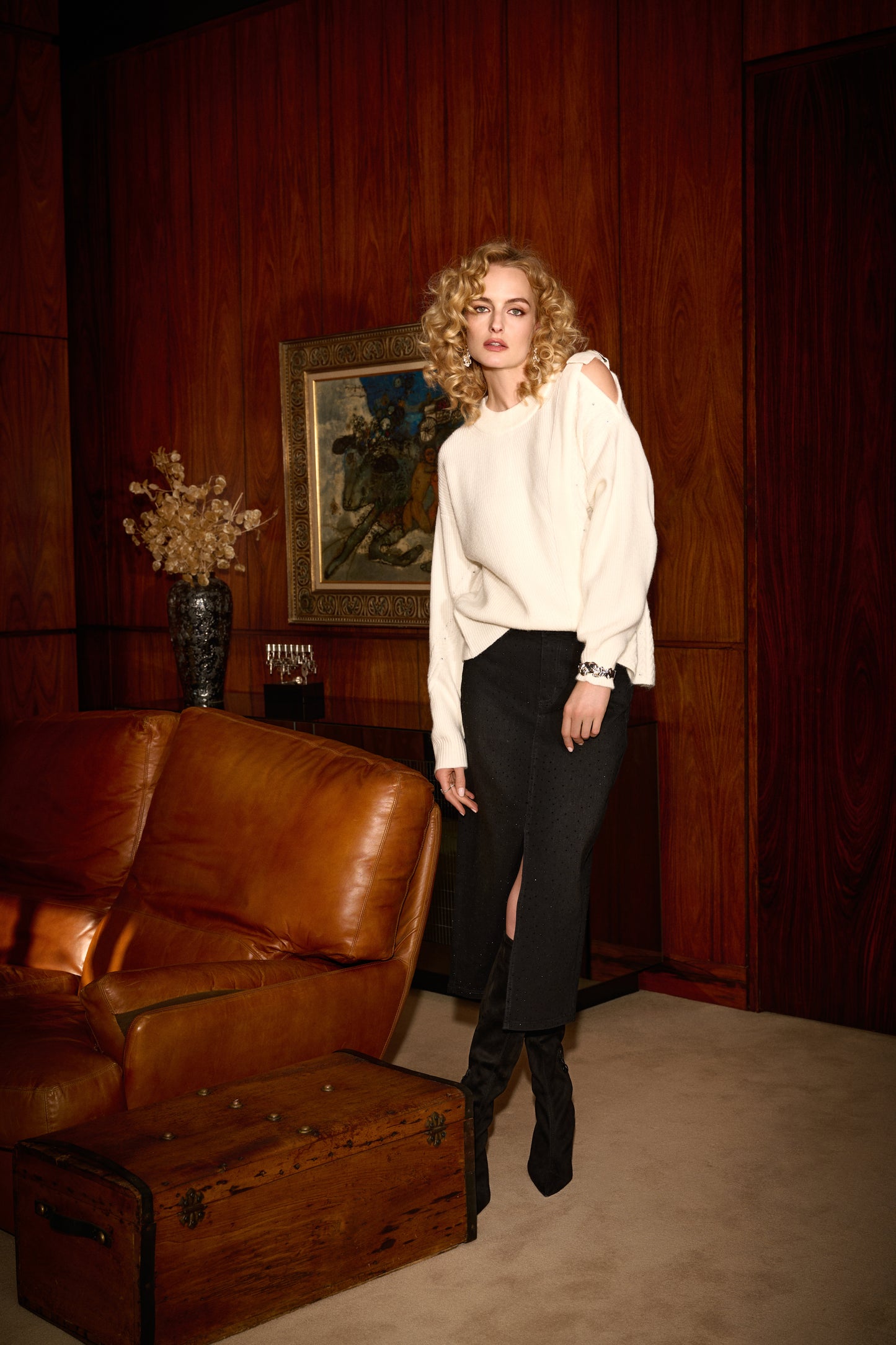 Joseph Ribkoff Winter  2024 -244944-11-Skirt-Black - The Coach Pyramids