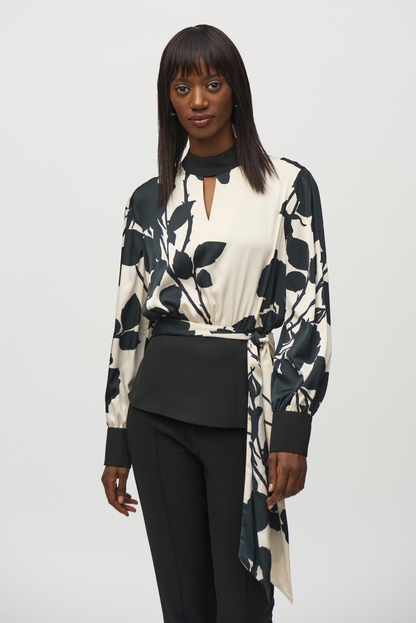 Joseph Ribkoff Winter  2024 -244942-3883-Blouse-Black Moonstone - The Coach Pyramids