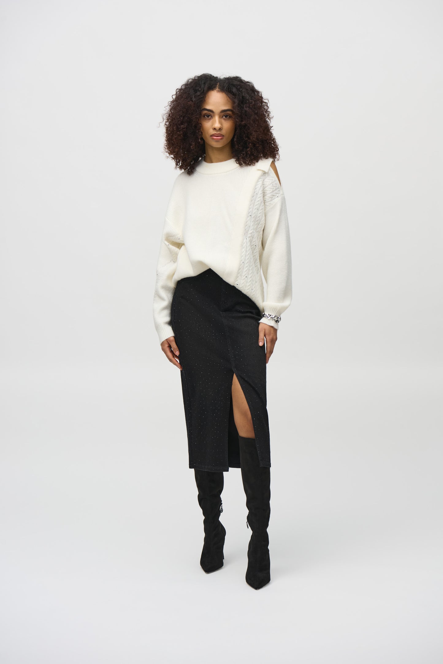 Joseph Ribkoff Winter  2024 -244944-11-Skirt-Black - The Coach Pyramids