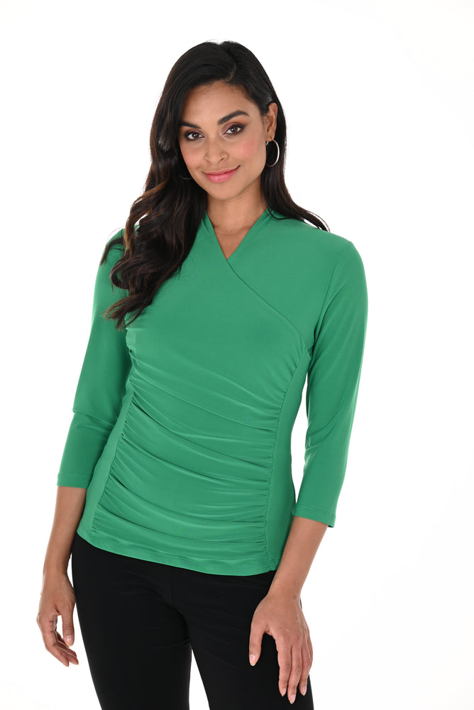 Frank Lyman Spring/Summer 2024-246025-Knit Top-Bright Green - The Coach Pyramids