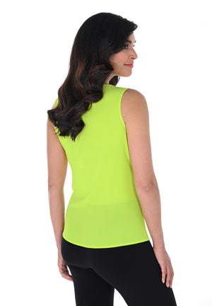 Frank Lyman Spring/Summer 2024-246326-Woven Top-Lime - The Coach Pyramids