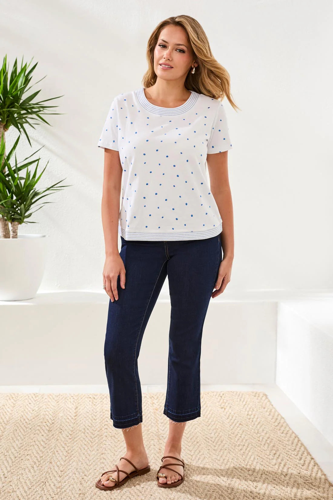 Tribal Top W/Embroidery Detail-2468O-0001-White - The Coach Pyramids