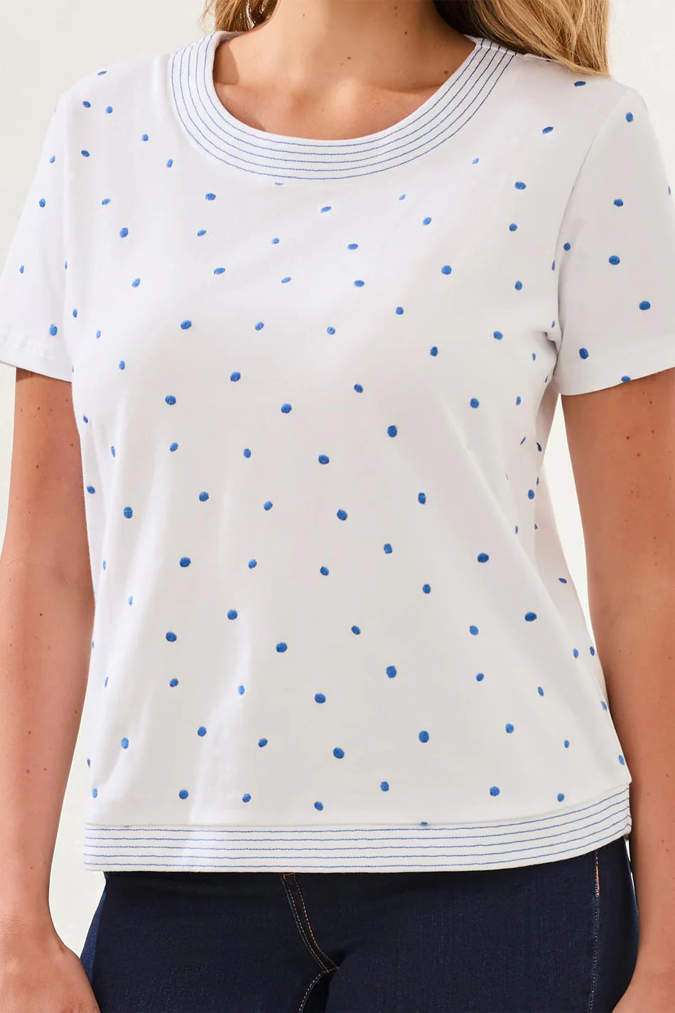 Tribal Top W/Embroidery Detail-2468O-0001-White - The Coach Pyramids