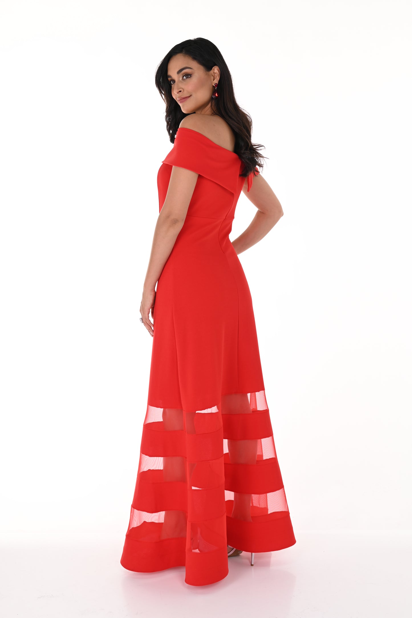 Frank Lyman Spring/Summer 2024- 248126 -Knit Dress-Valentine Red - The Coach Pyramids