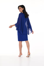 Frank Lyman Spring/Summer 2024-248148-Woven Dress-Imperial Blue - The Coach Pyramids