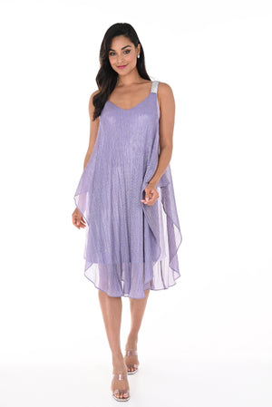 Frank Lyman Spring/Summer 2024- 248364 -Knit Dress-Lavender - The Coach Pyramids