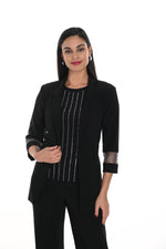 Frank Lyman Fall 2024-249022-Knit Jacket-Black