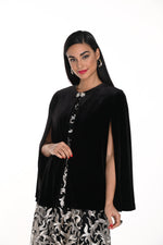 Frank Lyman Fall 2024-249286-Knit Cape-Black