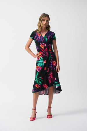 Joseph Ribkoff Spring 2025-251011-178-Dress-Black/Multi