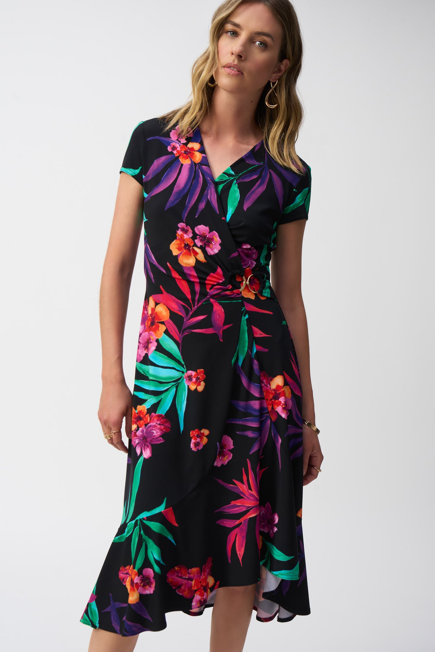 Joseph Ribkoff Spring 2025-251011-178-Dress-Black/Multi - The Coach Pyramids