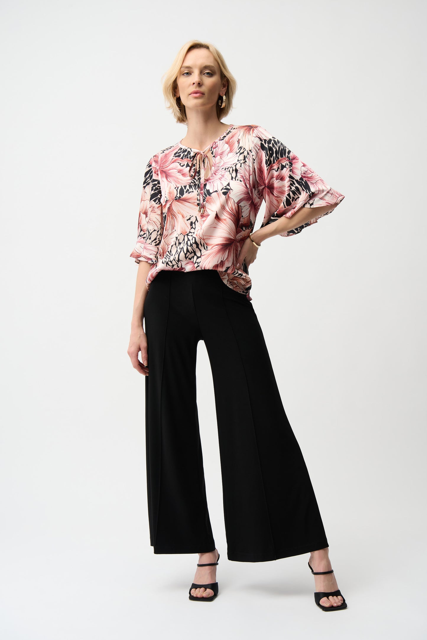 Joseph Ribkoff Spring 2006-251017S26-11-Top-Black - The Coach Pyramids