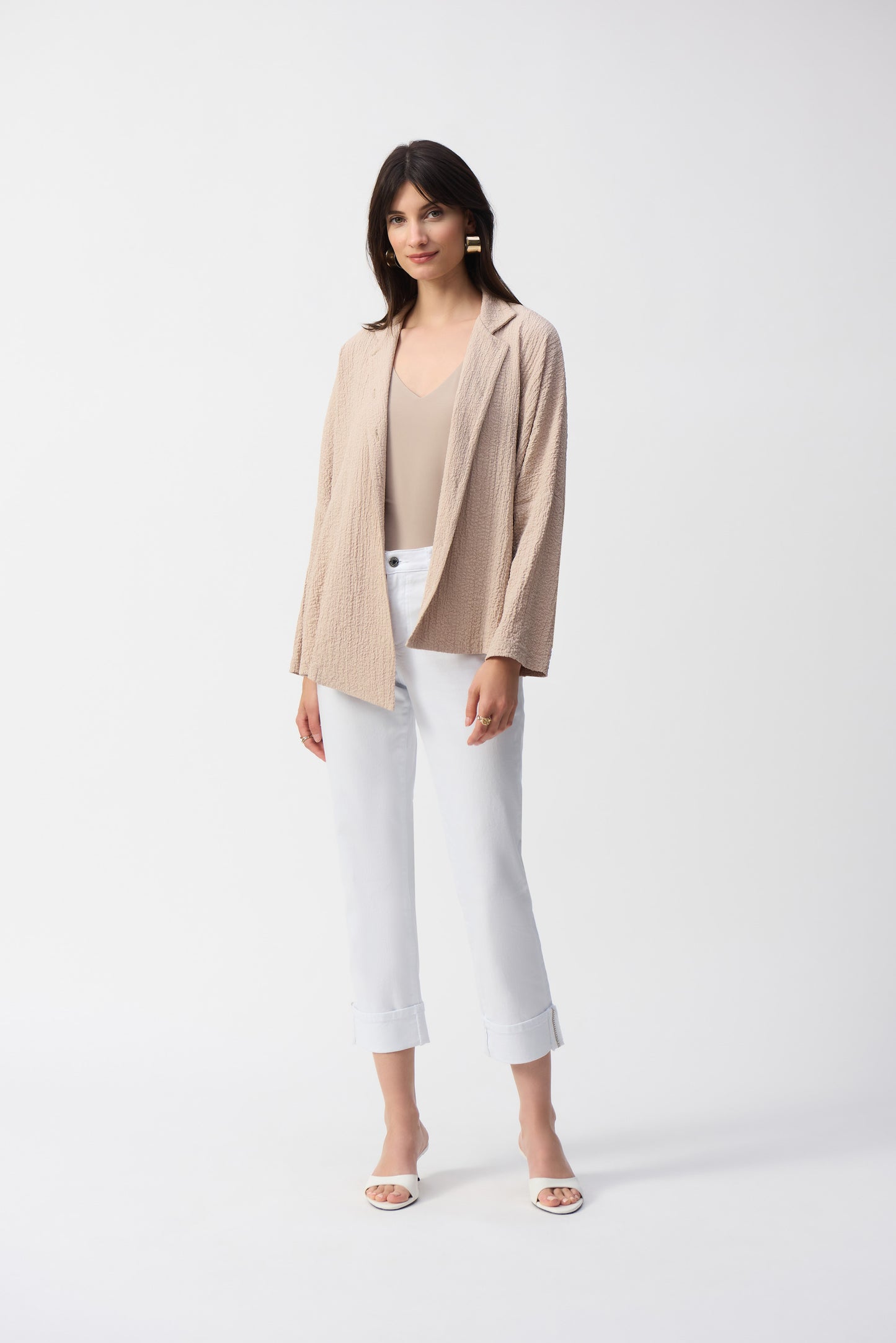 Joseph Ribkoff Spring 2025-251058-4370-Jacket-Parchment - The Coach Pyramids