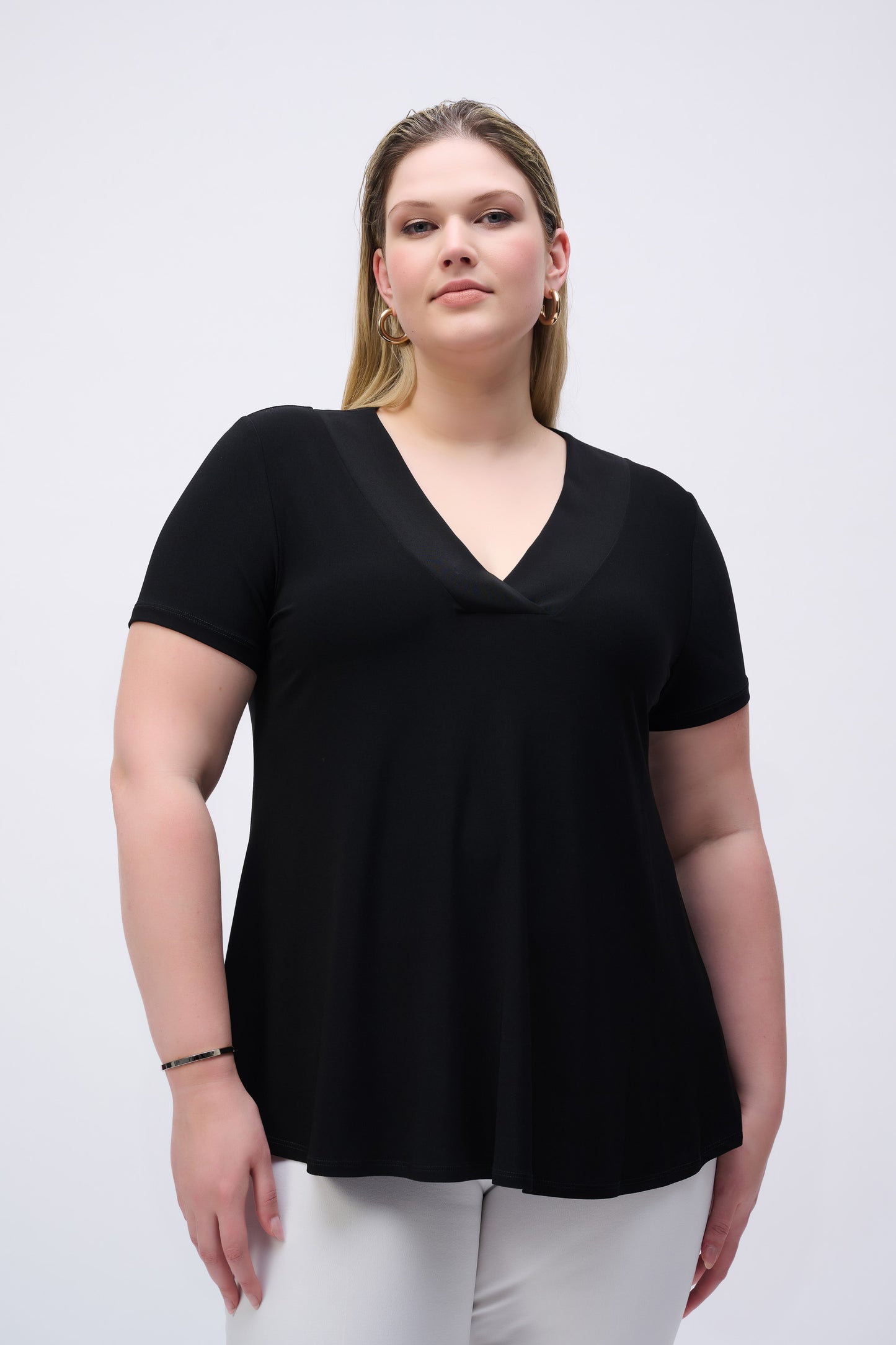 Joseph Ribkoff Spring 2025-251125-11-Top-Black - The Coach Pyramids
