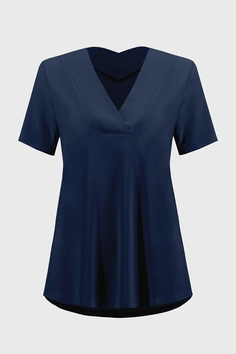 Joseph Ribkoff Spring 2025-251125-2166-Top-Midnight Blue - The Coach Pyramids