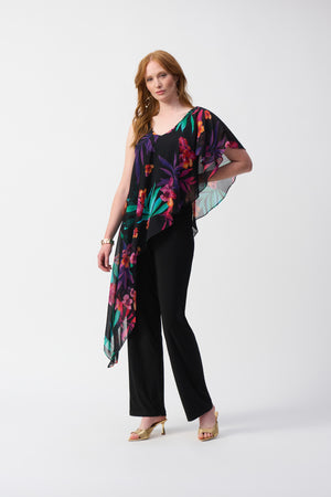 Joseph Ribkoff Spring 2025-251152-178-Jumpsuit-Black/Multi