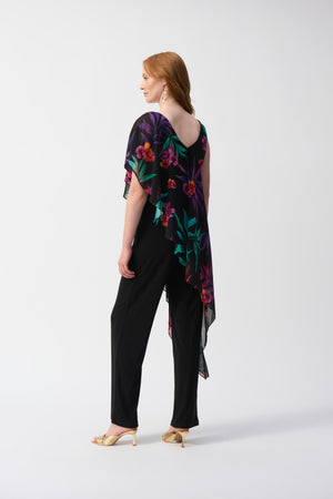 Joseph Ribkoff Spring 2025-251152-178-Jumpsuit-Black/Multi