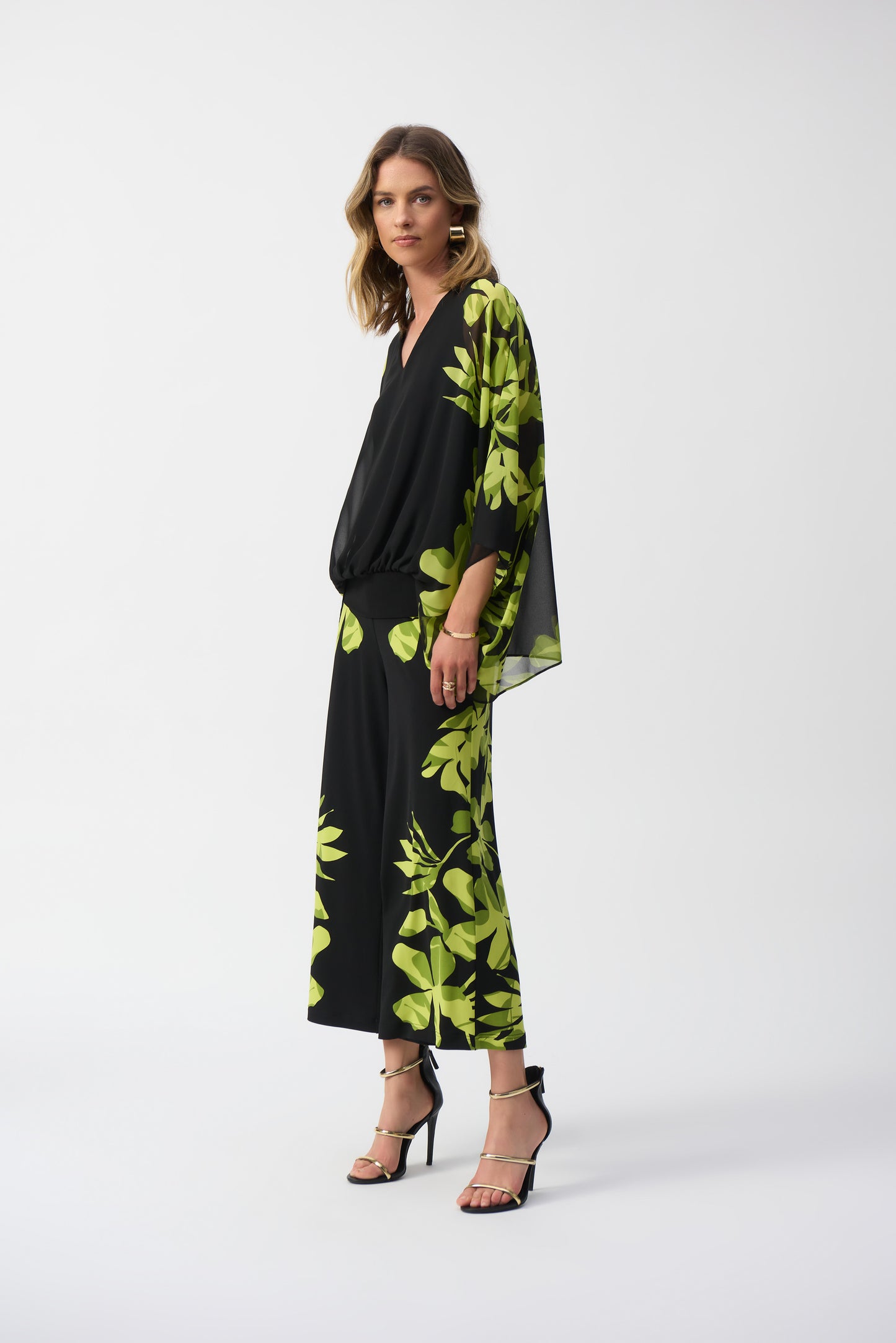 Joseph Ribkoff Spring 2025-251189-178-Pant-Black/Multi - The Coach Pyramids