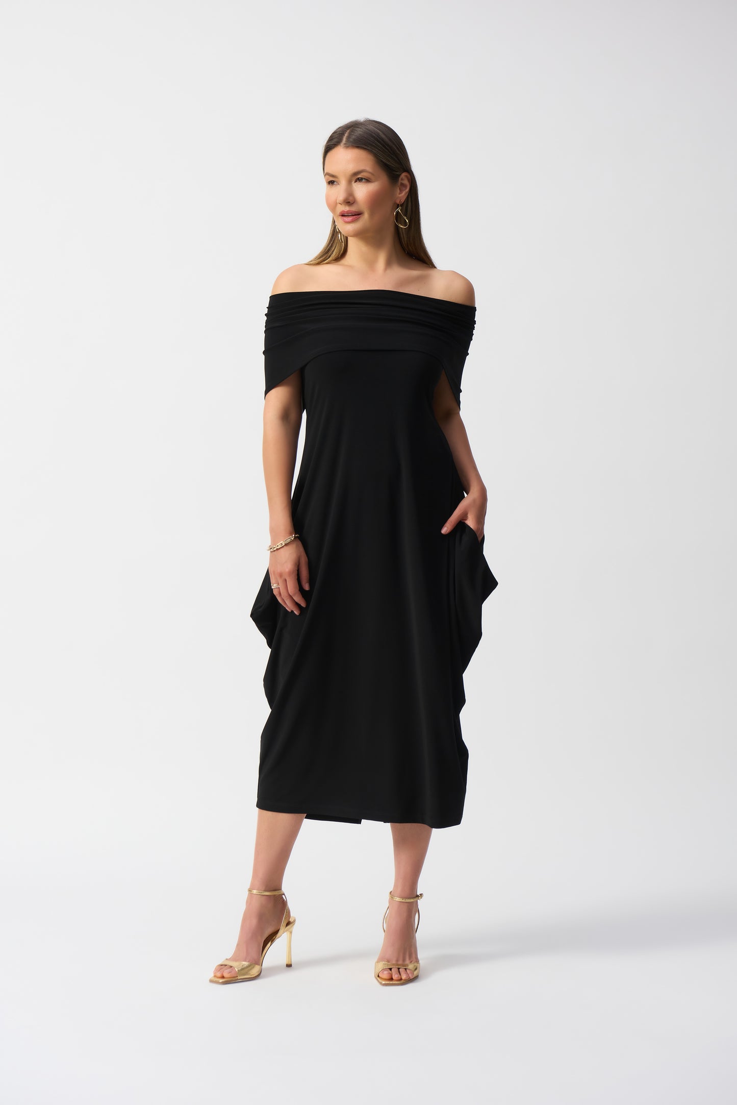Joseph Ribkoff Spring 2025-251205-2166-Dress-Midnight Blue - The Coach Pyramids