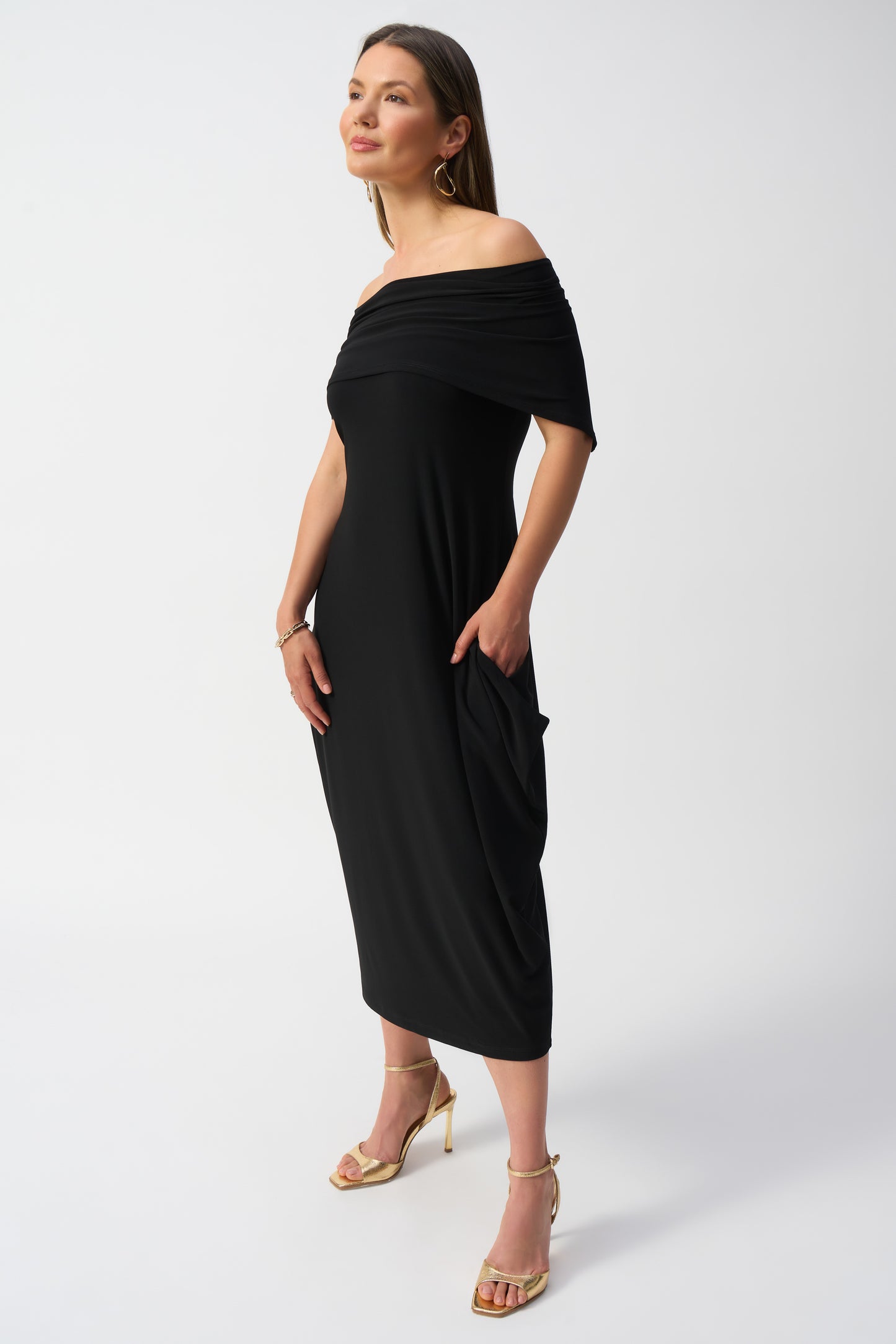 Joseph Ribkoff Spring 2025-251205-2166-Dress-Midnight Blue - The Coach Pyramids