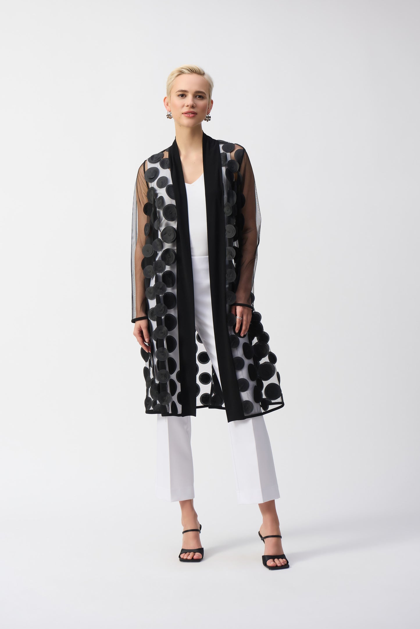 Joseph Ribkoff Spring 2025-251209-11-Cover Up-Black - The Coach Pyramids