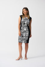 Joseph Ribkoff Spring 2025-251237-303-Dress-White/Black