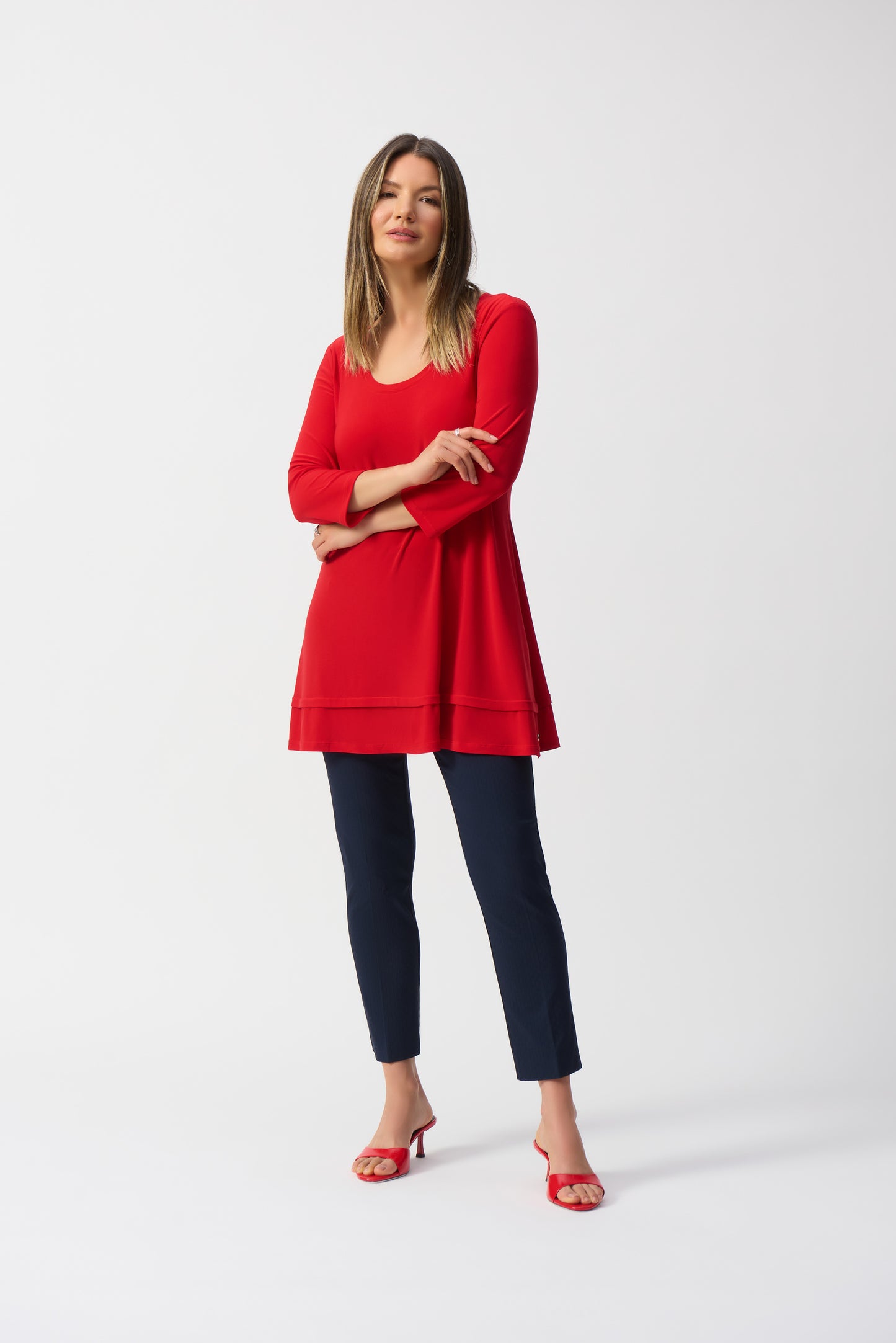 Joseph Ribkoff Spring 2025-251256-2166-Pant-Midnight Blue - The Coach Pyramids