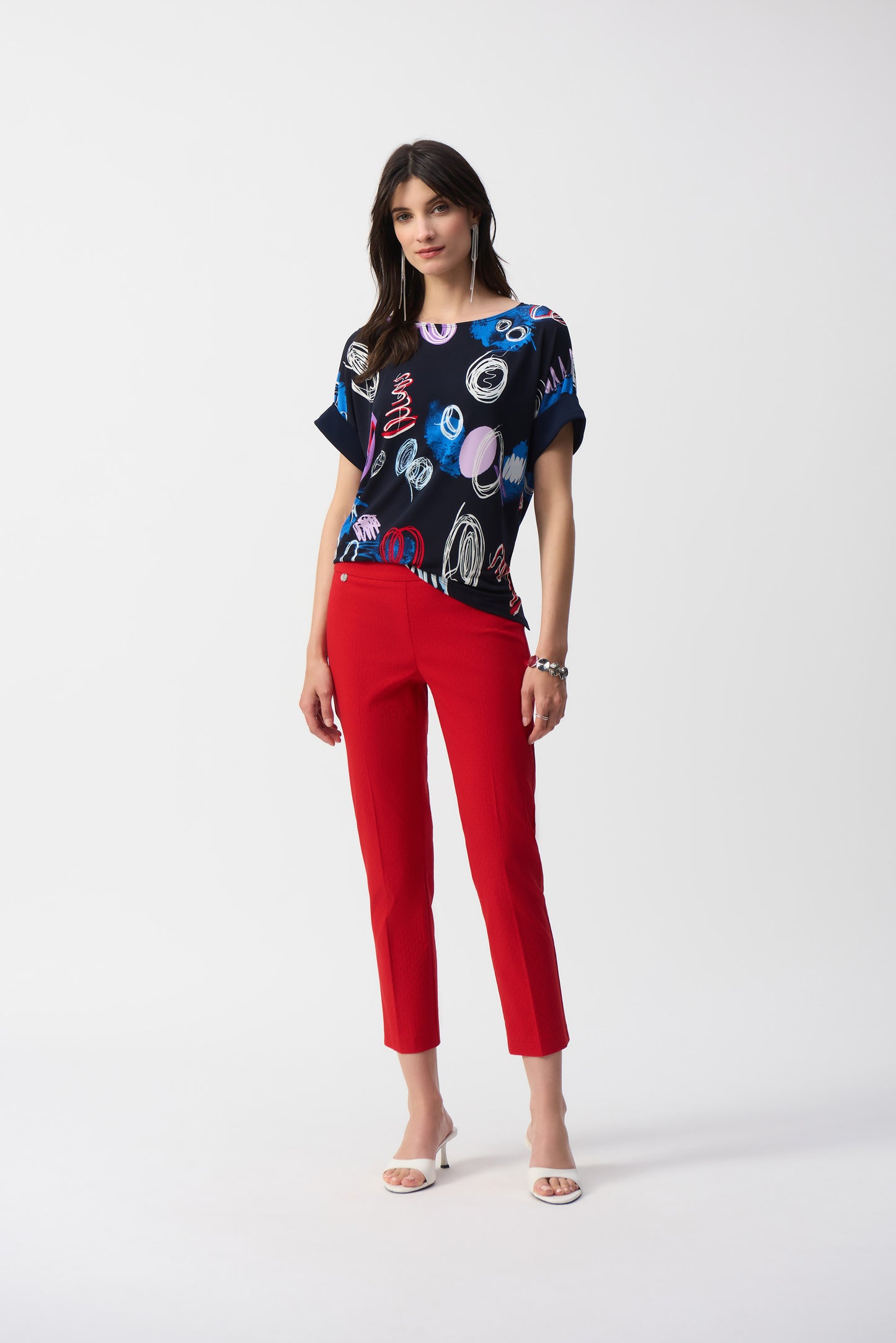 Joseph Ribkoff Spring 2025-251256-3854-Pant-Moonstone - The Coach Pyramids