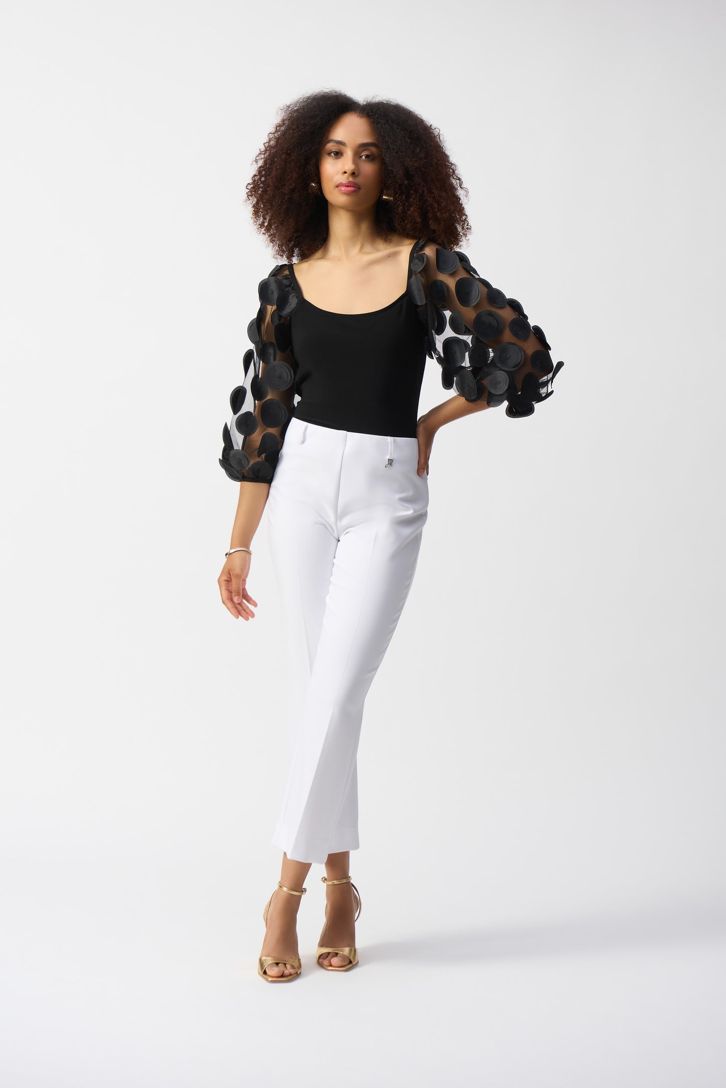 Joseph Ribkoff Spring 2025-251273-11-Top-Black - The Coach Pyramids