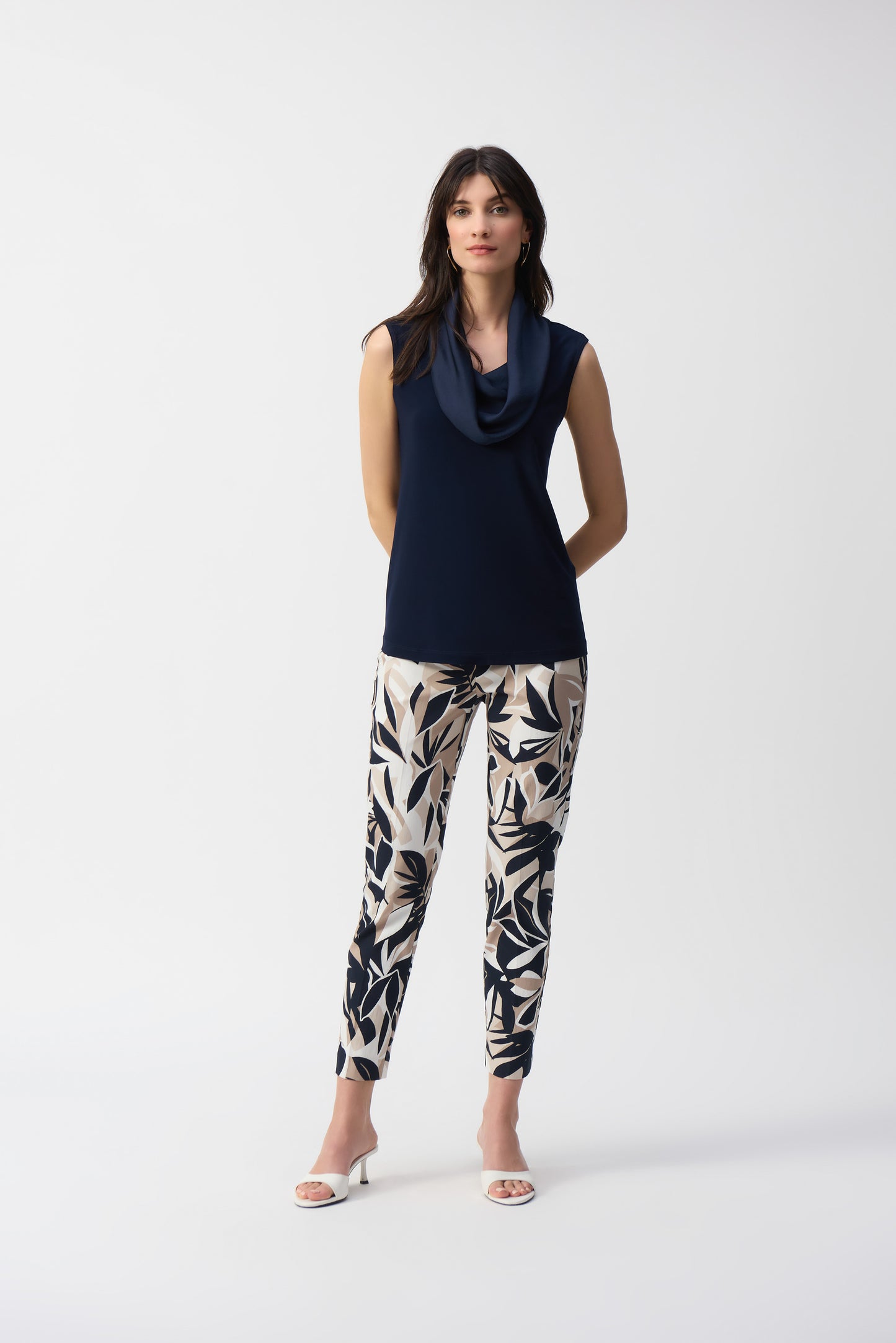 Joseph Ribkoff Spring 2025-251276-2166-Top-Midnight Blue - The Coach Pyramids